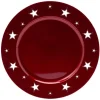 Gifi Sous assiette plastique motif étoile rouge