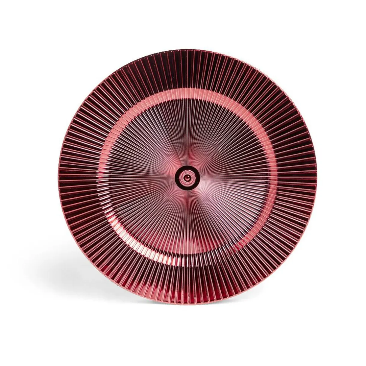 Gifi Sous assiette rond strié rouge Ø33cm Hot
