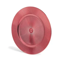 Gifi Sous assiette rond strié rouge Ø33cm Hot