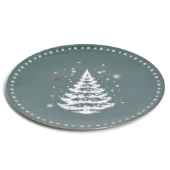 Gifi Sous assiette rond vert motif sapin de Noël Ø33cm Sale