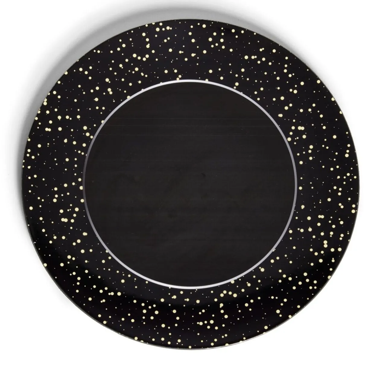 Gifi Sous assiette ronde noir et doré Ø33cm