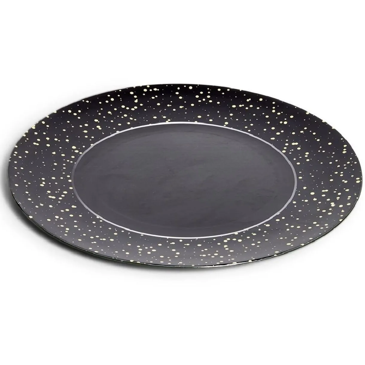 Gifi Sous assiette ronde noir et doré Ø33cm