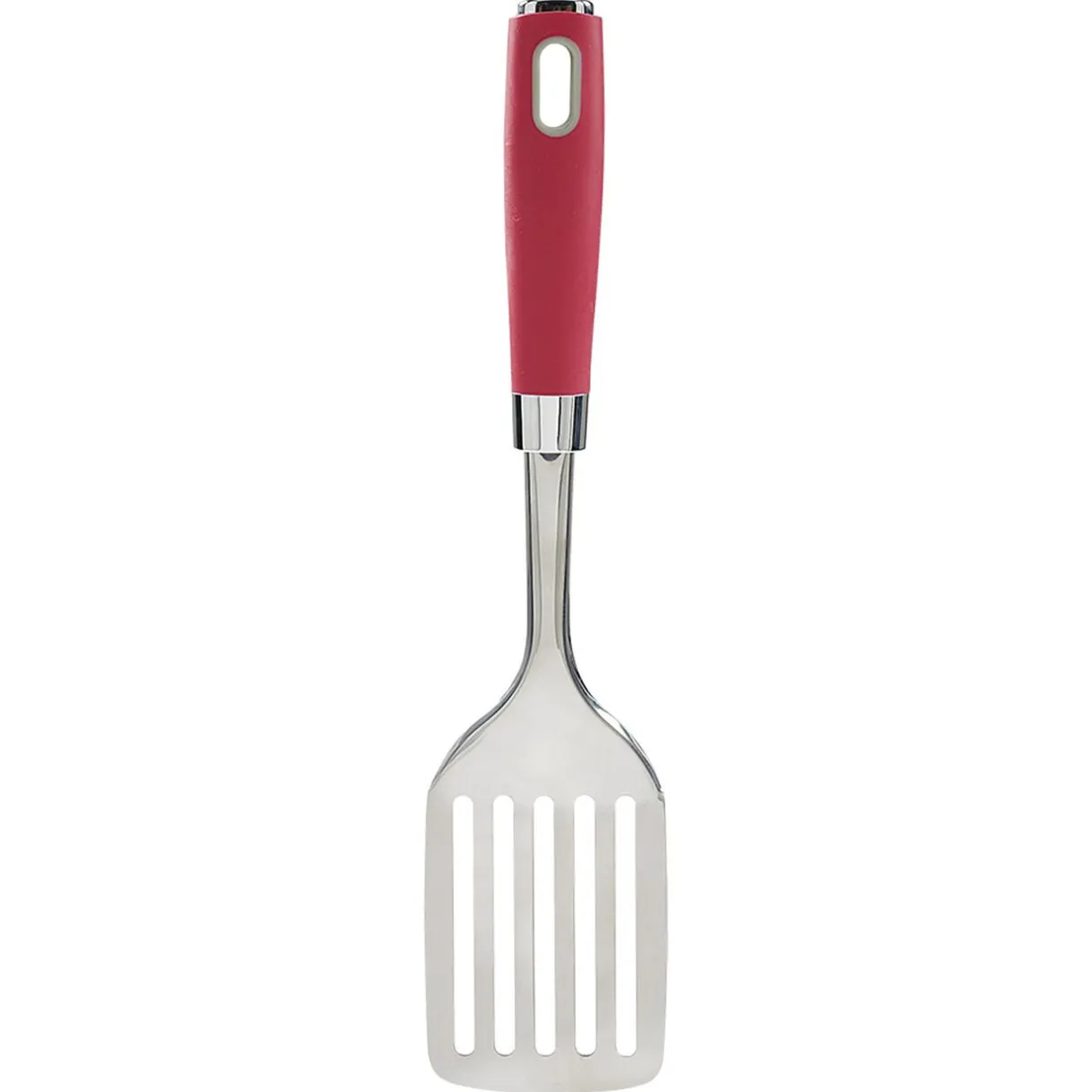 Gifi Spatule ajourée en inox avec manche en polypropylène rouge Hot