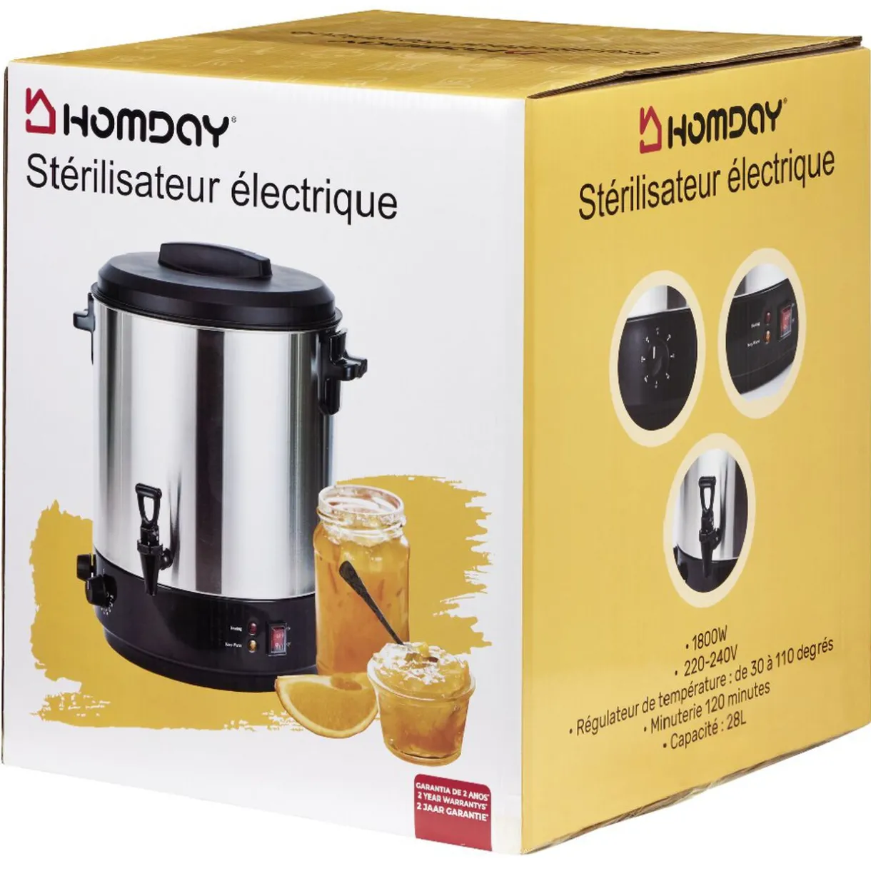 Gifi Stérilisateur électrique 22L 1800W New