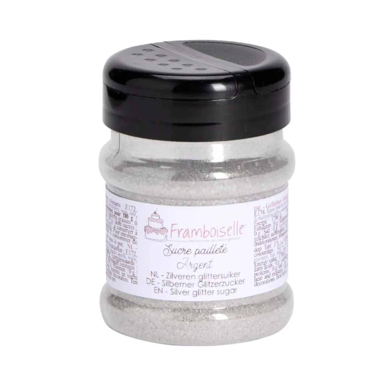 Gifi Sucre pailleté argenté Framboiselle 160gr Clearance