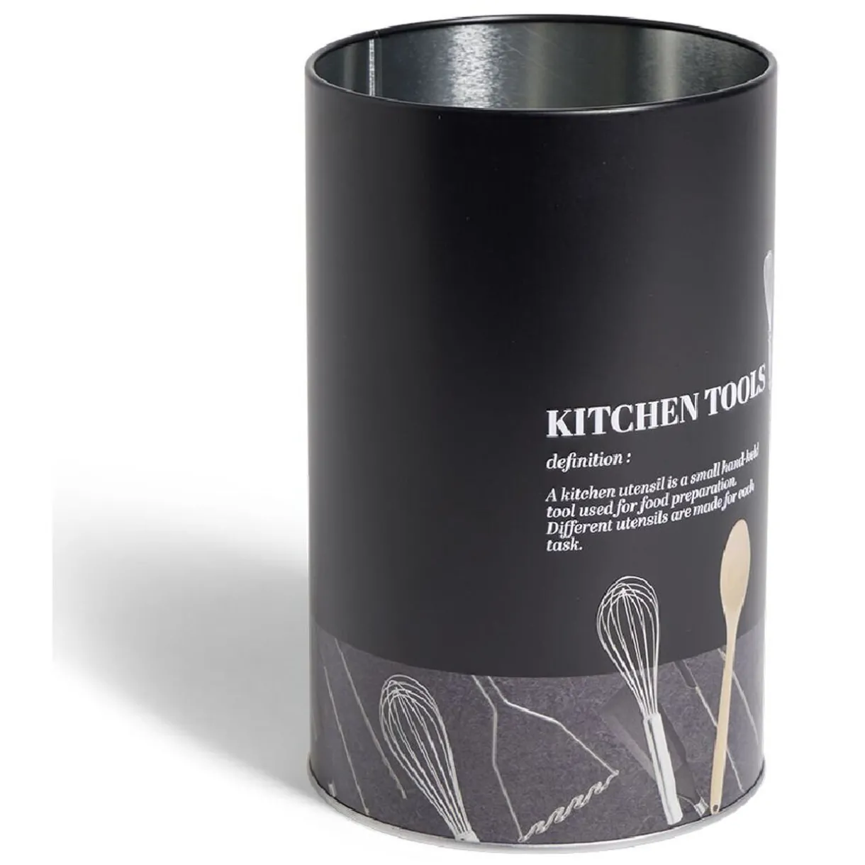 Gifi Support à ustensiles en métal noir design Kitchen tools Ø11xH17,4cm Clearance