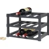 Gifi Support pour 12 bouteilles en plastique noir Outlet