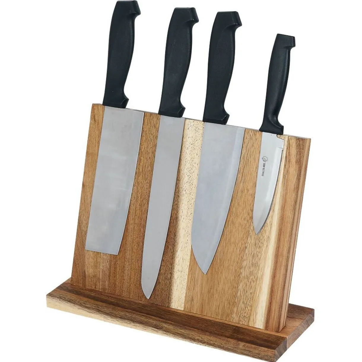 Gifi Support pour couteaux bois d'acacia 26,9x10,3xH21cm Outlet