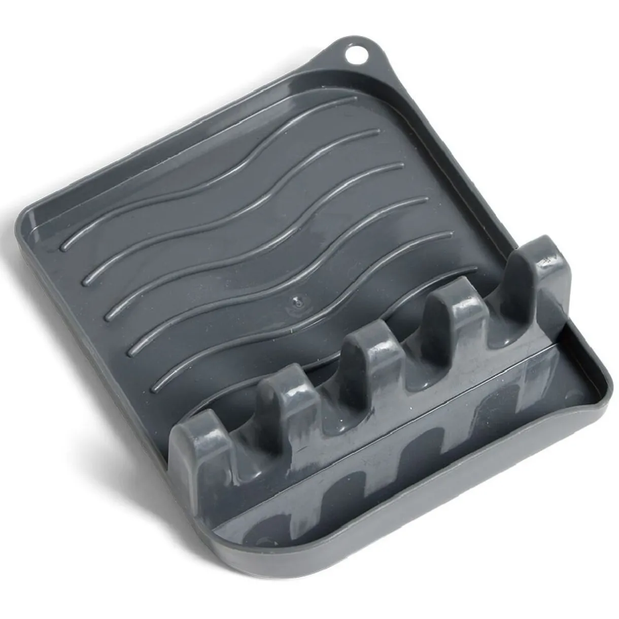 Gifi Support repose-cuillères plastique gris Discount