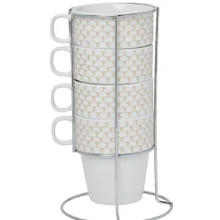 Gifi Support tasse avec 4 tasses empilables Best