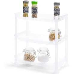 Gifi Étagère à poser 3 niveaux plastique transparent 32,5x18xH.33,5cm Discount
