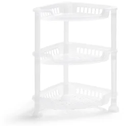 Gifi Étagère d'angle à poser 3 niveaux plastique transparent 28x20xH.33,5cm Online
