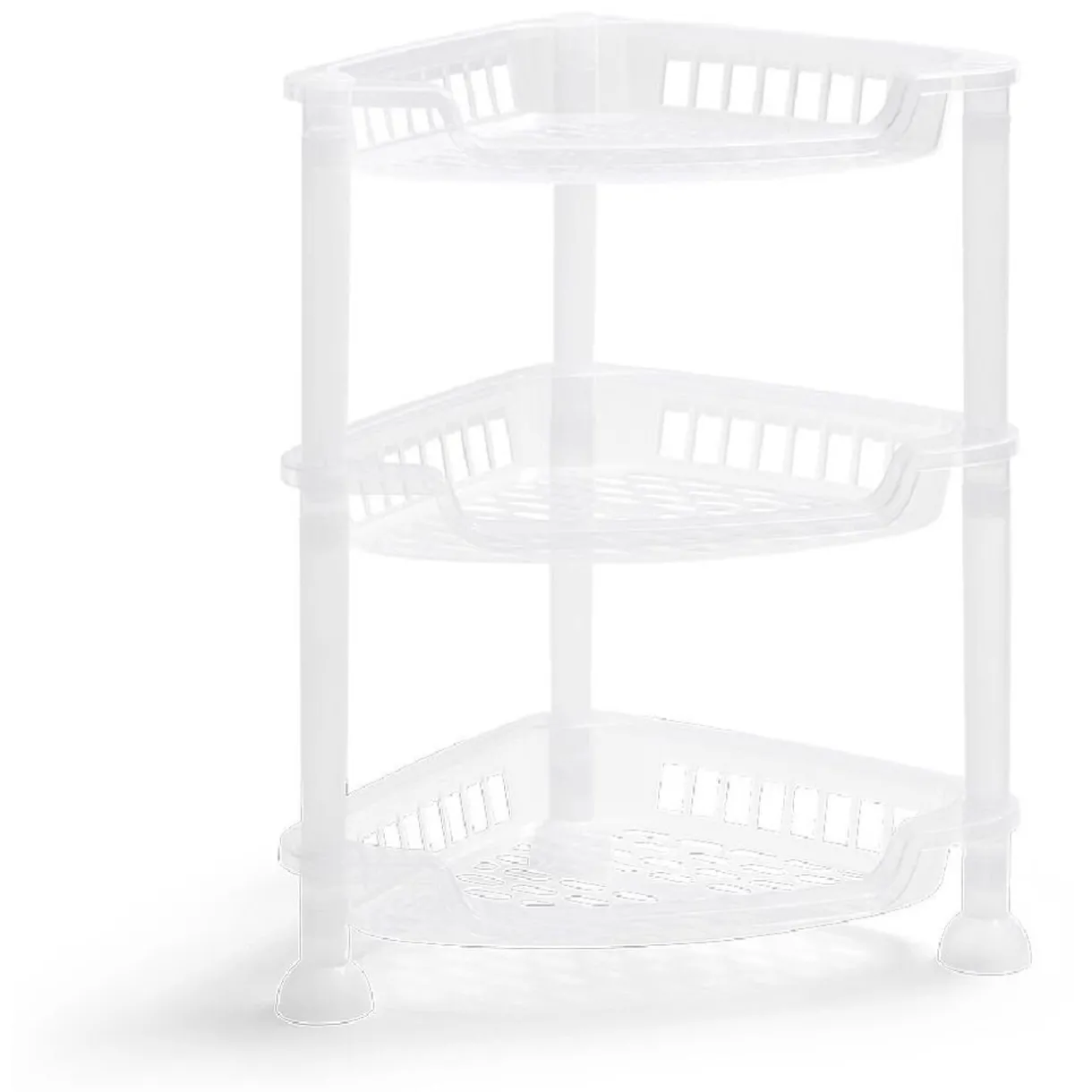 Gifi Étagère d'angle à poser 3 niveaux plastique transparent 28x20xH.33,5cm Online
