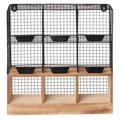 Gifi Étagère de cuisine 6 casiers pour épices noir naturel Discount