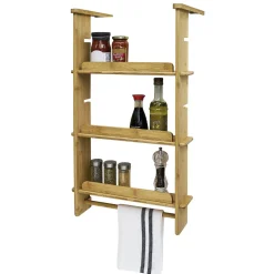 Gifi Étagère latérale pour réfrigérateur 3 niveaux en bambou 42x10xH73 cm Hot