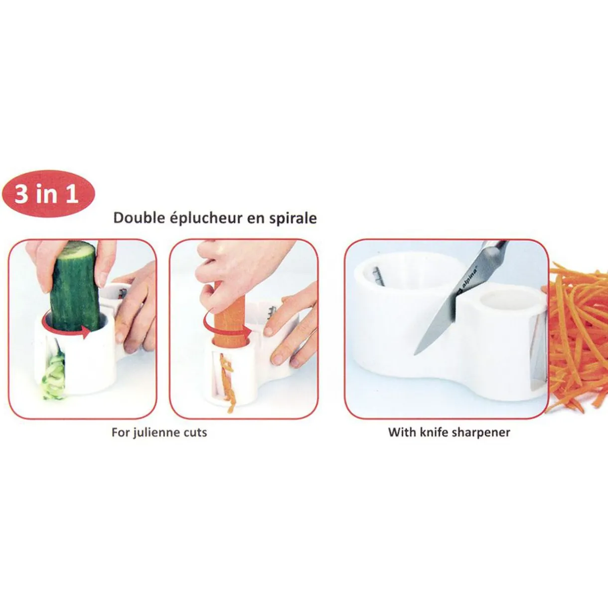 Gifi Taille légume spirale en inox Hot