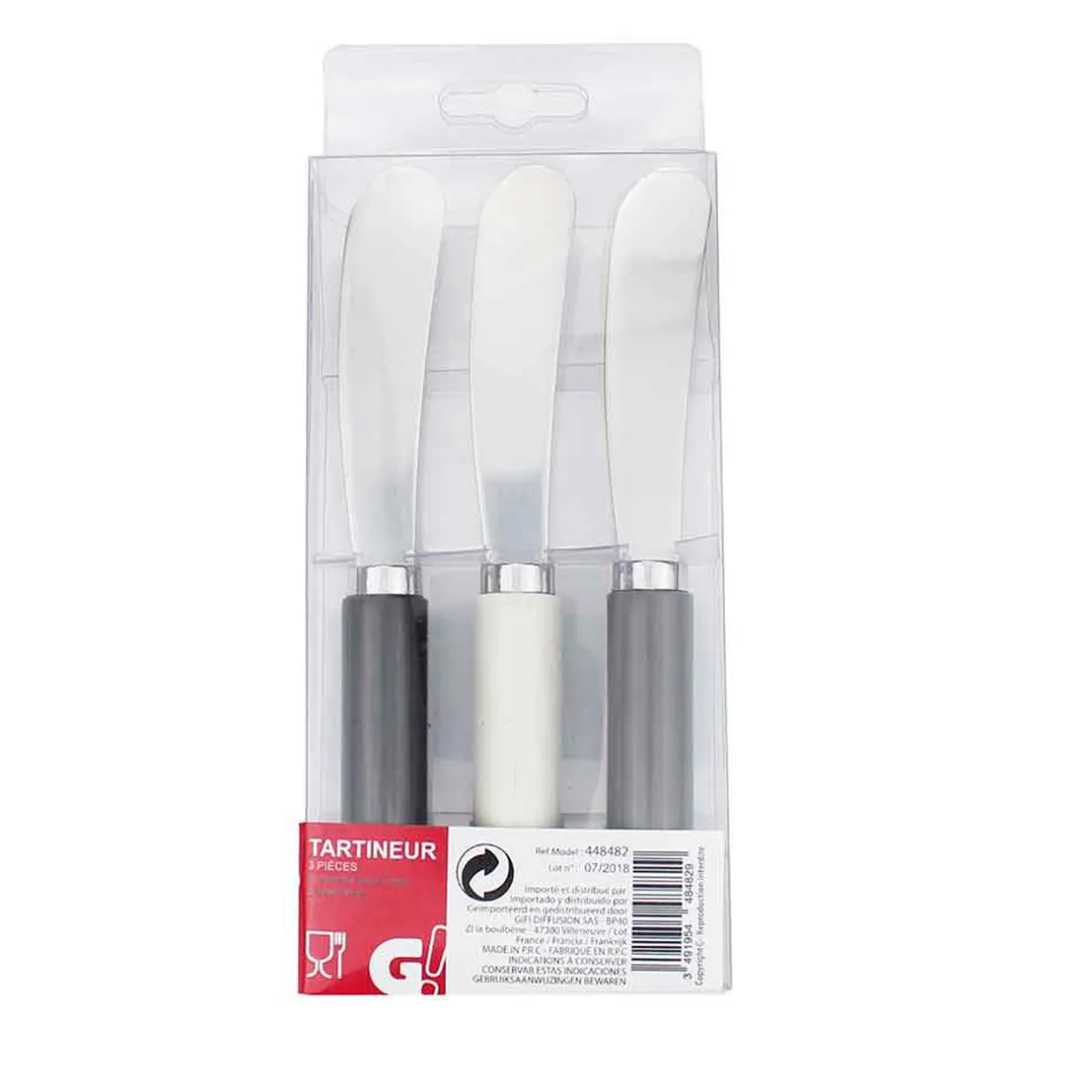 Gifi Tartineur manche coloré x 3 Outlet