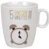 Gifi Tasse à café blanc motif réveil