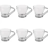 Gifi Tasse à café en verre et métal x 6
