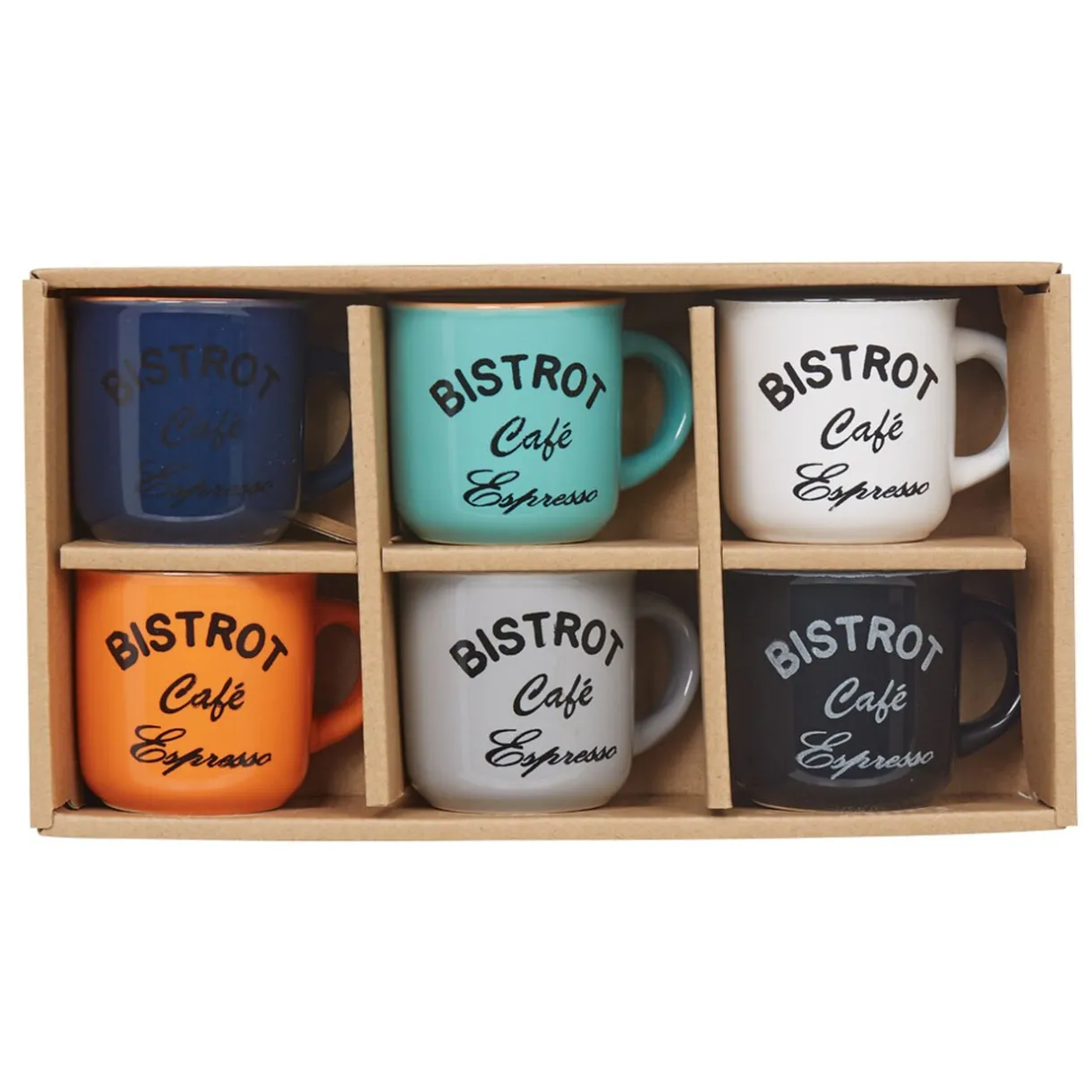 Gifi Tasse à café expresso multicolore Bistrot x6 Online