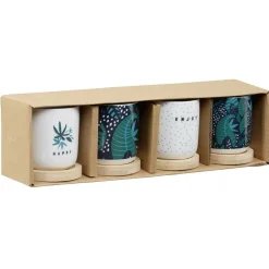 Gifi Tasse à expresso avec sous tasse bambou x4