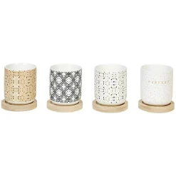 Gifi Tasse à expresso avec sous tasse bambou x4