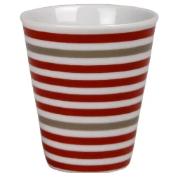 Gifi Tasse à expresso blanche à rayures x4 Hot