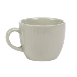 Gifi Tasse à expresso en faïence 10 cl lin et rainures verticales relief