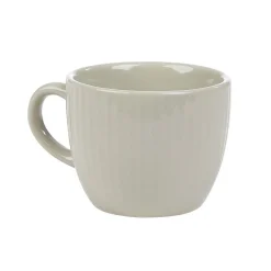 Gifi Tasse à expresso en faïence 10 cl lin et rainures verticales relief