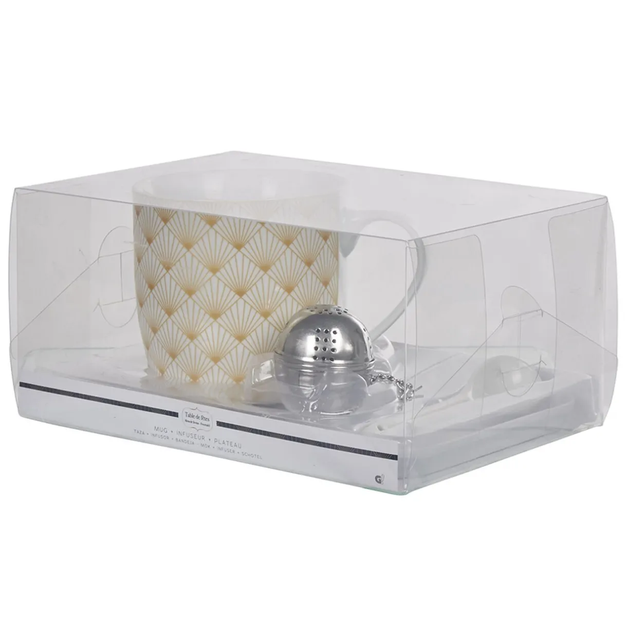 Gifi Tasse à thé avec infuseur, cuillère et plateau