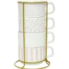 Gifi Tasse empilable motif assorti 23cl x4