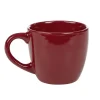 Gifi Tasse en faïence 22 cl uni rouge brillant