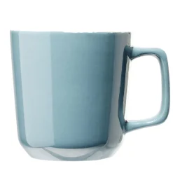 Gifi Tasse en grès carrée bleu avec anse Ø9,4xH10cm 420ml Clearance