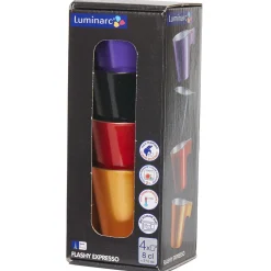 Gifi Tasse en verre métallisé Luminarc multicolore x4 Hot