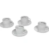 Gifi Tasse expresso et sous tasse café bistrot blanc x 4 Hot