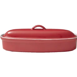 Gifi Terrine avec couvercle ovale rouge et blanche Online