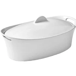 Gifi Terrine avec couvercle ovale blanche Discount