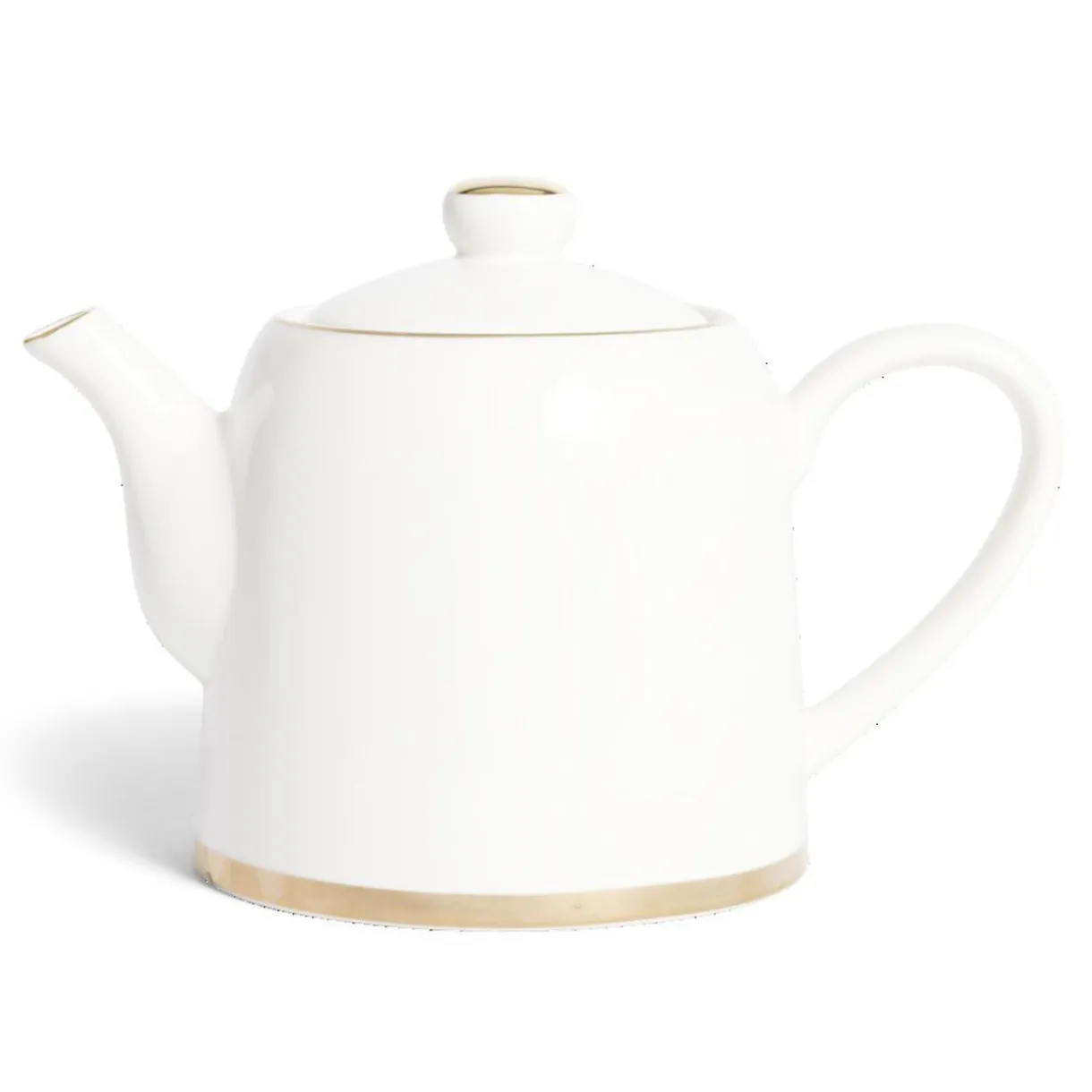 Gifi Théière 1L faïence blanc et doré Ø12xH15xm New