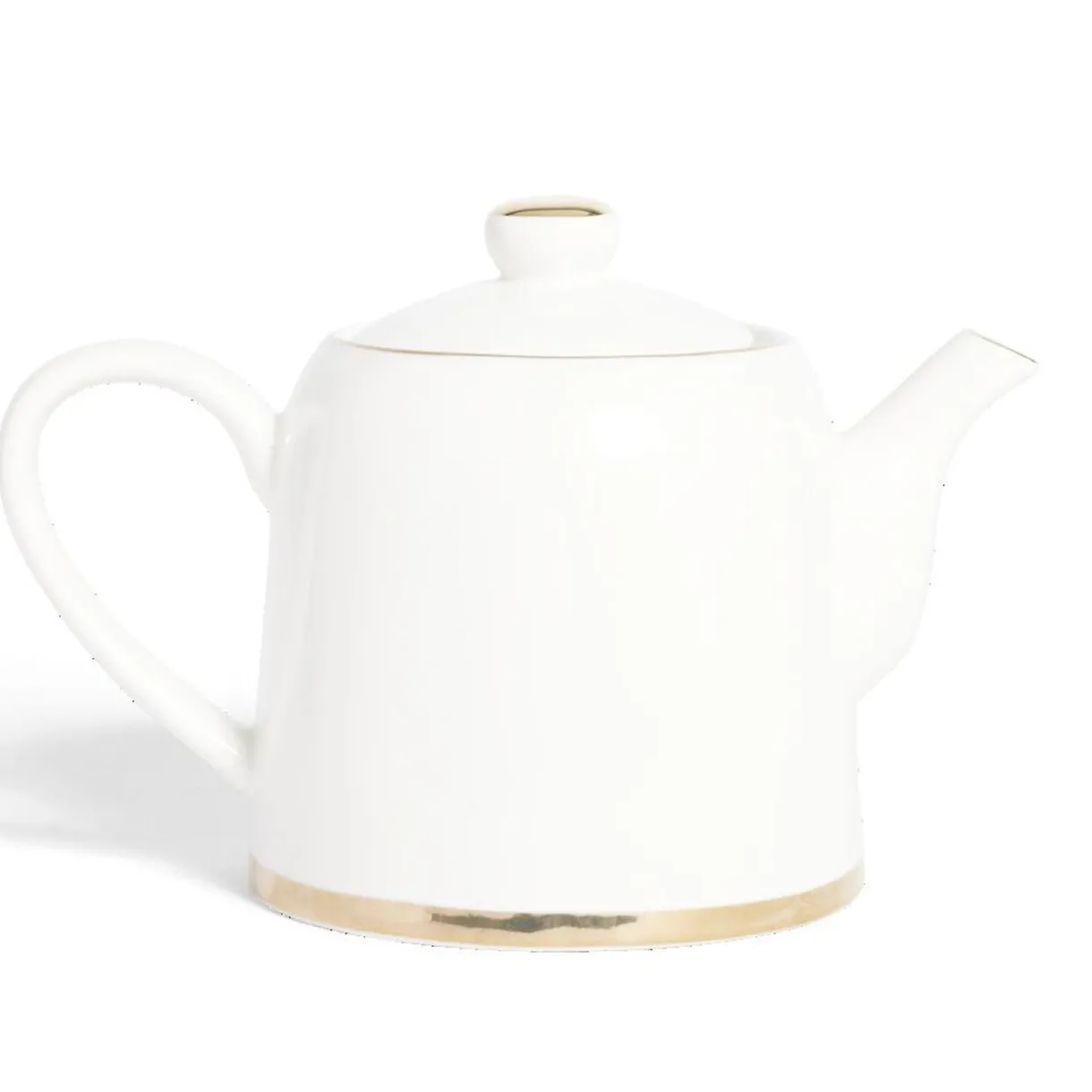 Gifi Théière 1L faïence blanc et doré Ø12xH15xm New