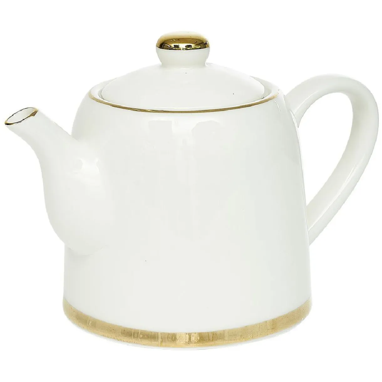 Gifi Théière 800ml blanche et dorée 20x12x15cm