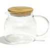 Gifi Théière transparente 640ml couvercle en bois Hot