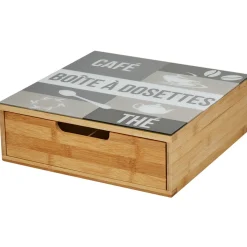 Gifi Tiroir toutes dosettes gris blanc et naturel Clearance