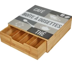 Gifi Tiroir toutes dosettes gris blanc et naturel Clearance