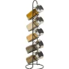 Gifi Tour à épices en métal avec 5 pots en verre Ø11xH39cm Hot