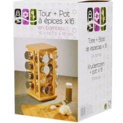 Gifi Tour avec 16 pots à épices Hot