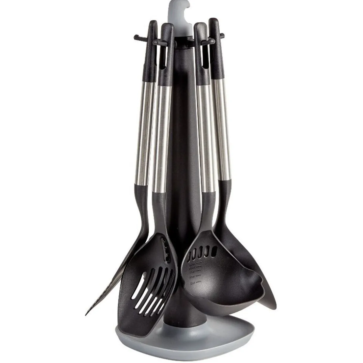 Gifi Ustensiles de cuisine x5 avec support noi et gris Outlet
