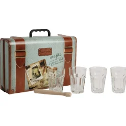 Gifi Valisette coffret verres et pilon mojito