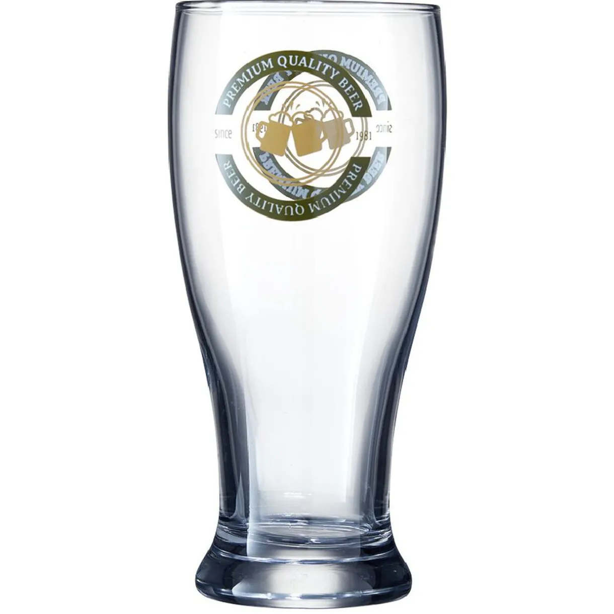 Gifi Verre à bière 56,5 cl avec décor premium quality