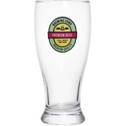 Gifi Verre à bière transparent inscription Premium Beer 56,5cl - Ø9,5xH20cm