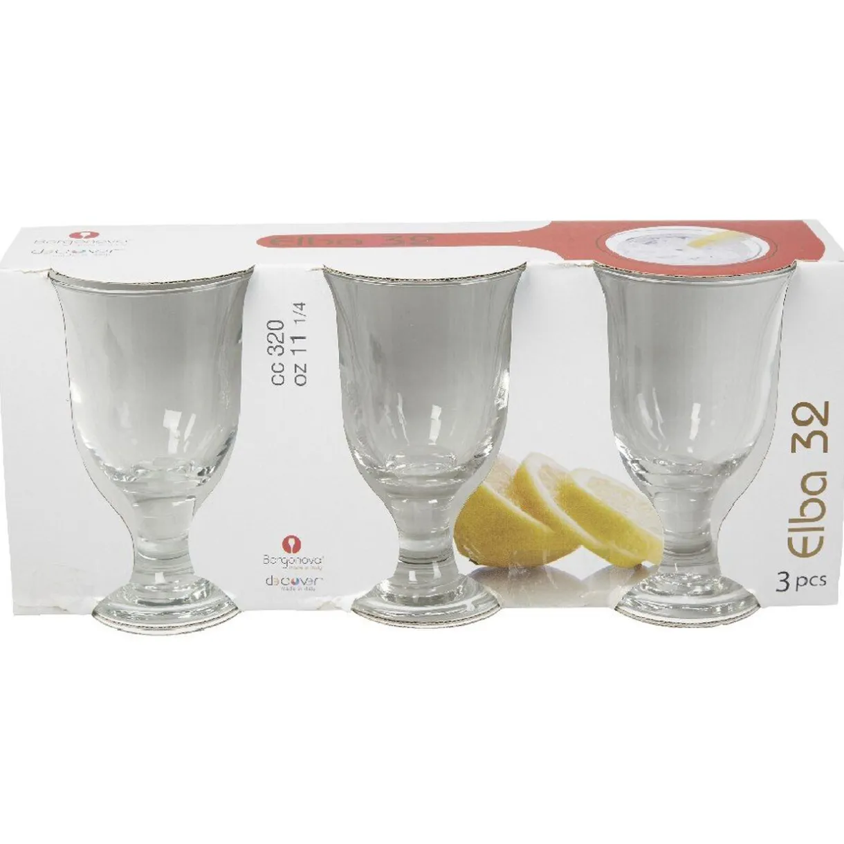 Gifi Verre à eau à pied Elba x3